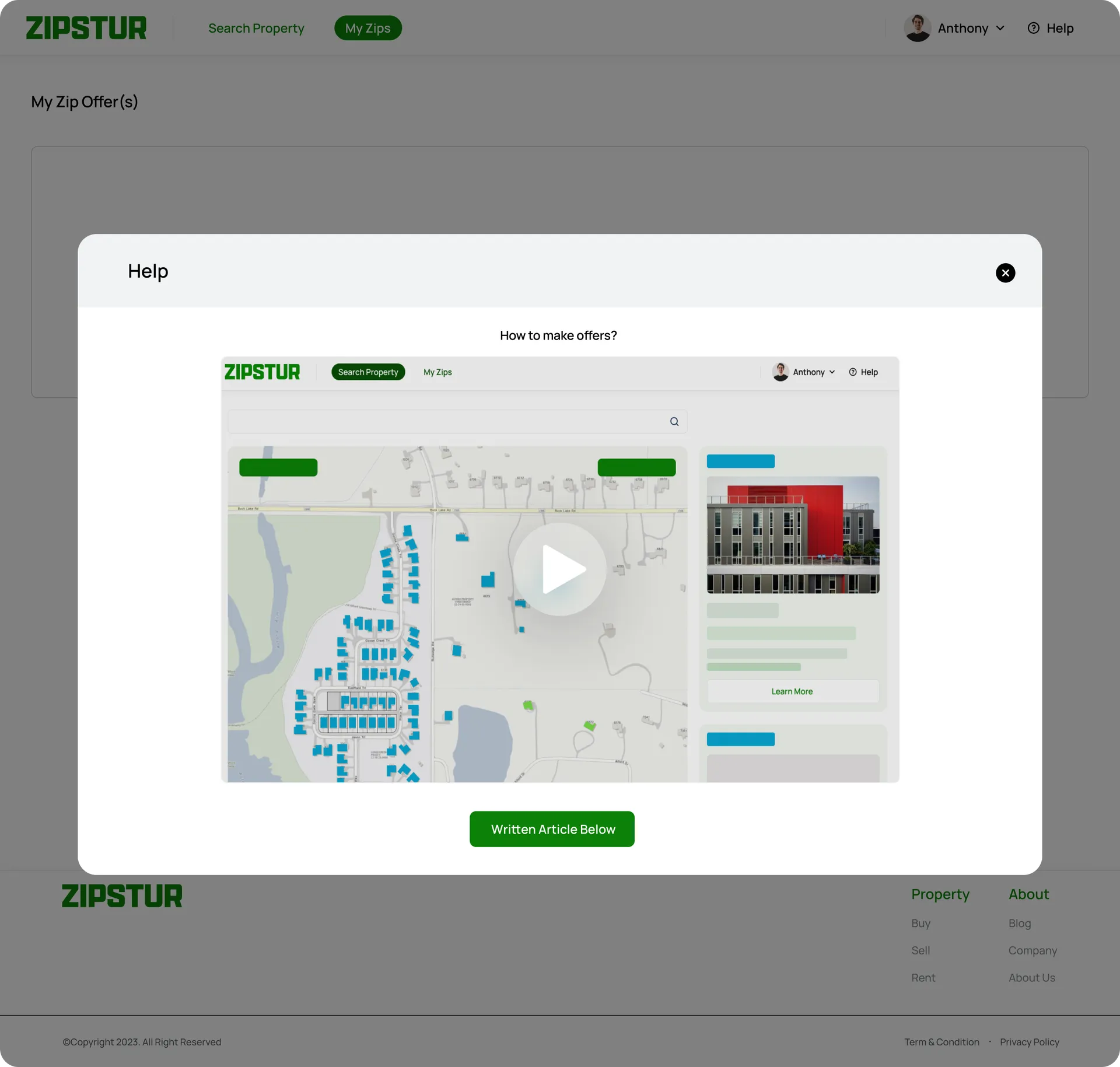 Zipstur — Real Estate Platform UI Design — 03